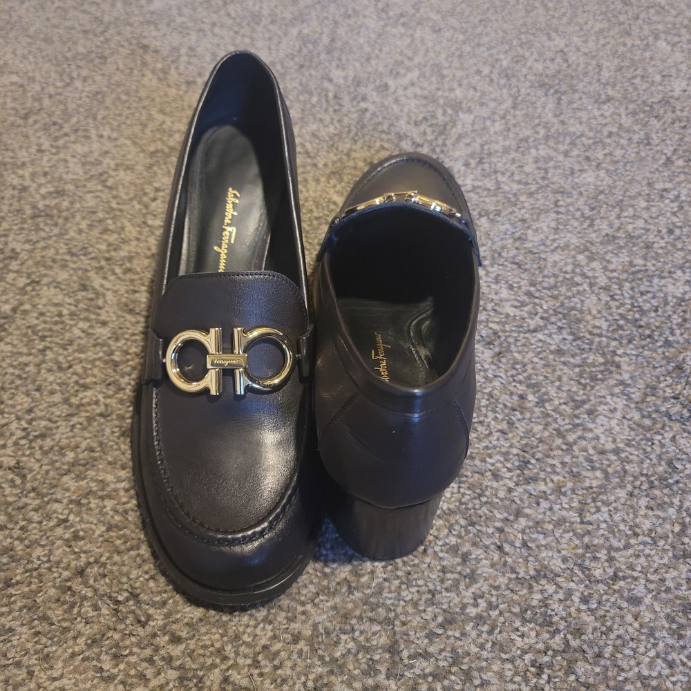 Salvatore Ferragamo Black Loafers for Women